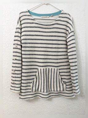 Soft Surroundings Stripe Asya Top Shirt Tunic Pullover - SP